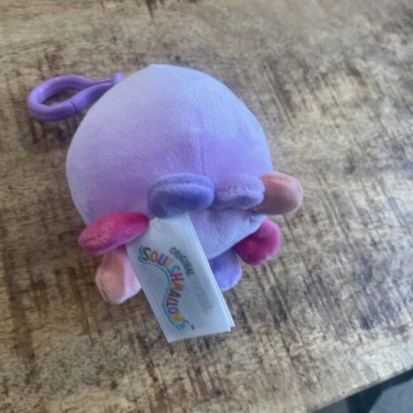 Squishmallows Beula - Purple Octopus w/Multicolored Tentacles 3.5" Clip-On Plush - Picture 7 of 9